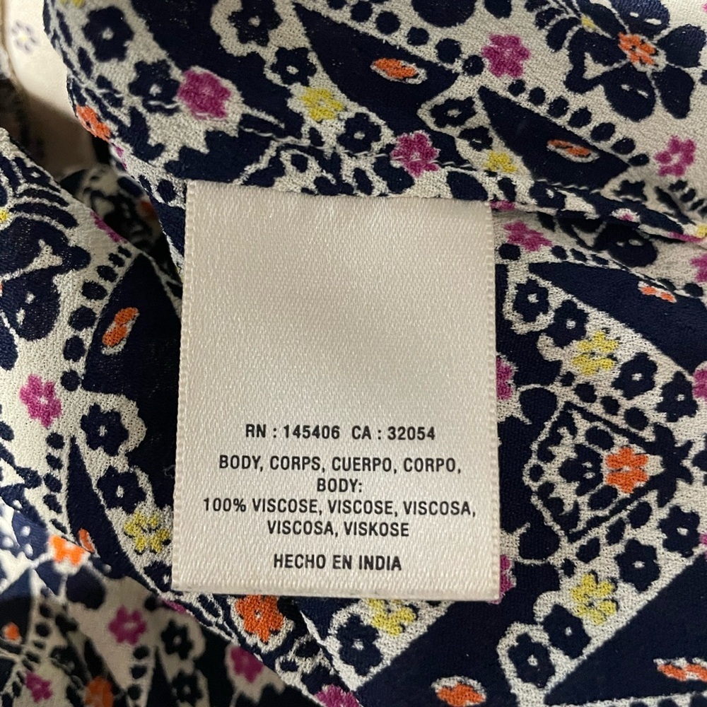Anthropologie Pepin Printed Luca Blouse women’s size xs made in India bohemian - Picture 5 of 8